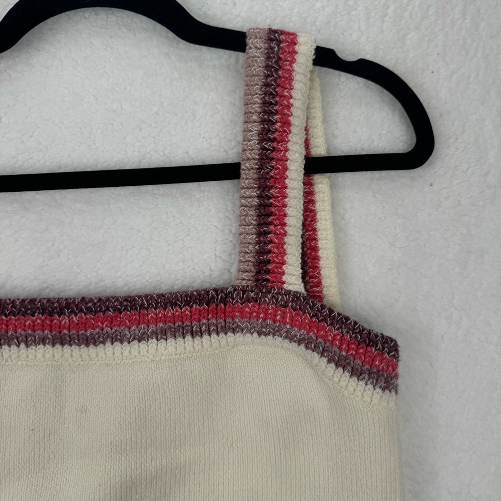 Free People Ivory Berry Combo In the Sun Brami Crop Top Crochet Knit Large NWT - Picture 2 of 11